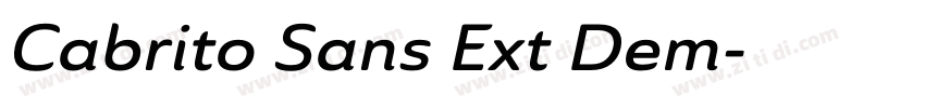 Cabrito Sans Ext Dem字体转换